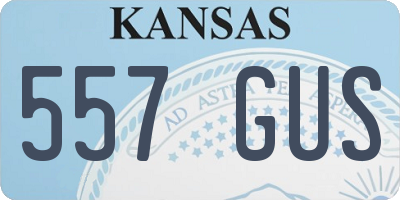 KS license plate 557GUS