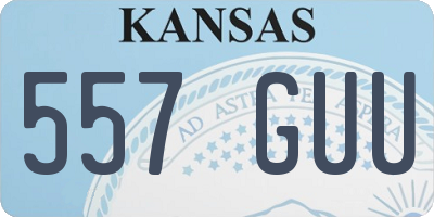 KS license plate 557GUU
