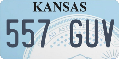 KS license plate 557GUV