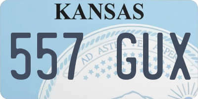 KS license plate 557GUX