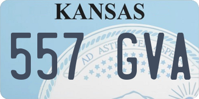 KS license plate 557GVA