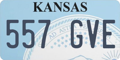 KS license plate 557GVE