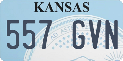 KS license plate 557GVN