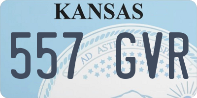 KS license plate 557GVR