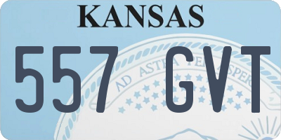 KS license plate 557GVT