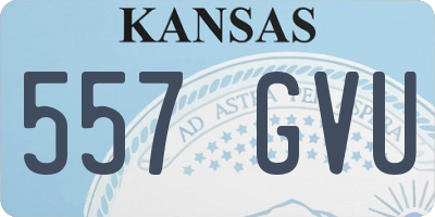 KS license plate 557GVU