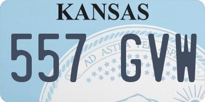 KS license plate 557GVW