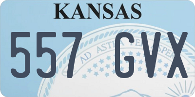 KS license plate 557GVX