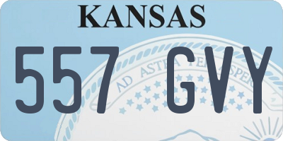 KS license plate 557GVY