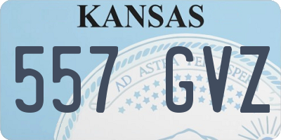 KS license plate 557GVZ