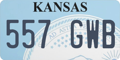 KS license plate 557GWB