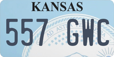 KS license plate 557GWC