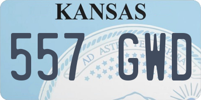 KS license plate 557GWD