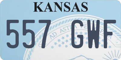 KS license plate 557GWF