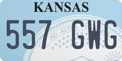 KS license plate 557GWG