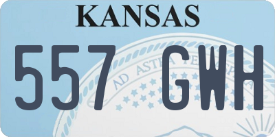 KS license plate 557GWH
