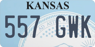 KS license plate 557GWK