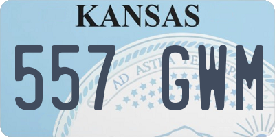 KS license plate 557GWM