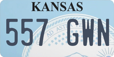 KS license plate 557GWN