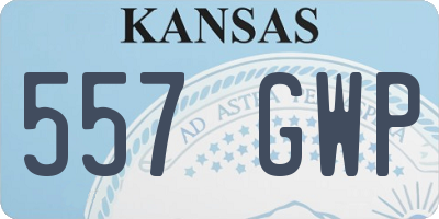KS license plate 557GWP