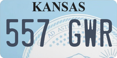 KS license plate 557GWR