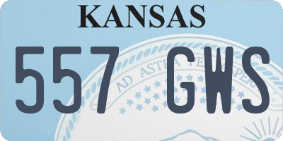 KS license plate 557GWS