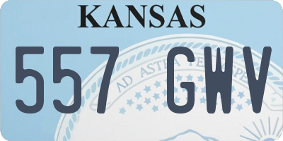 KS license plate 557GWV