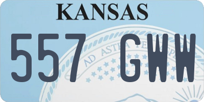 KS license plate 557GWW