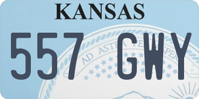 KS license plate 557GWY