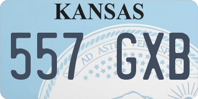 KS license plate 557GXB