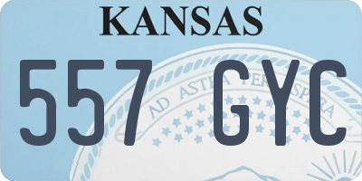 KS license plate 557GYC