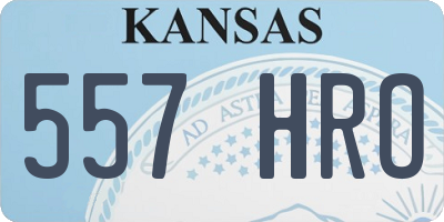 KS license plate 557HRO
