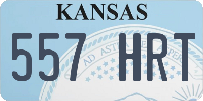 KS license plate 557HRT