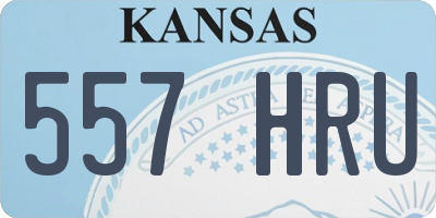 KS license plate 557HRU