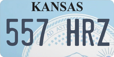 KS license plate 557HRZ