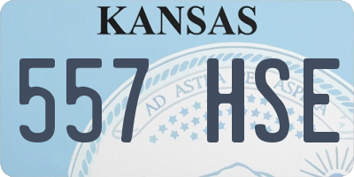 KS license plate 557HSE