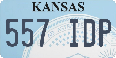 KS license plate 557IDP