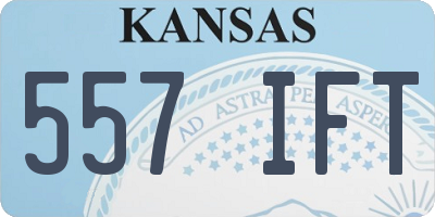 KS license plate 557IFT