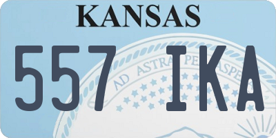 KS license plate 557IKA