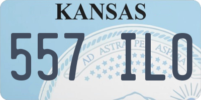 KS license plate 557ILO
