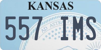 KS license plate 557IMS