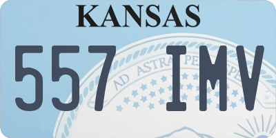 KS license plate 557IMV