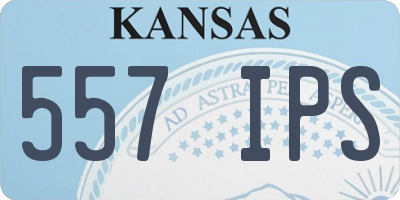 KS license plate 557IPS