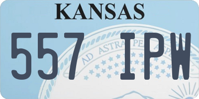 KS license plate 557IPW