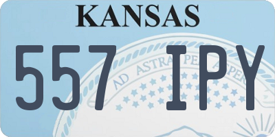 KS license plate 557IPY