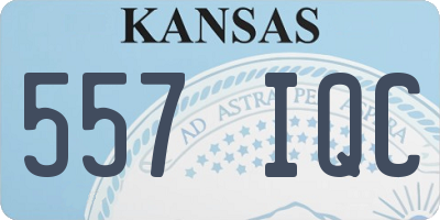 KS license plate 557IQC