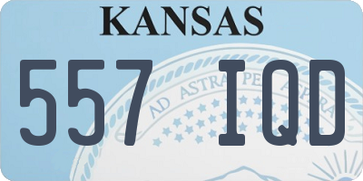 KS license plate 557IQD