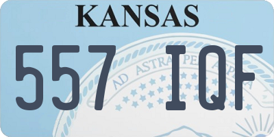 KS license plate 557IQF