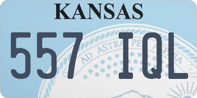 KS license plate 557IQL