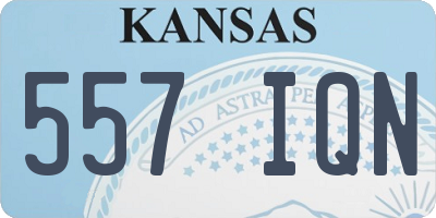 KS license plate 557IQN